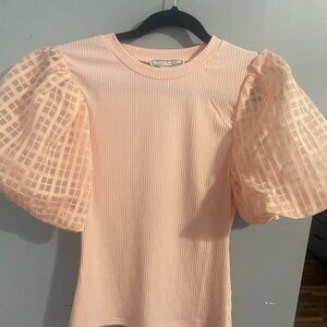 Flying Tomato Pink Puff Sleeve Top Romantic